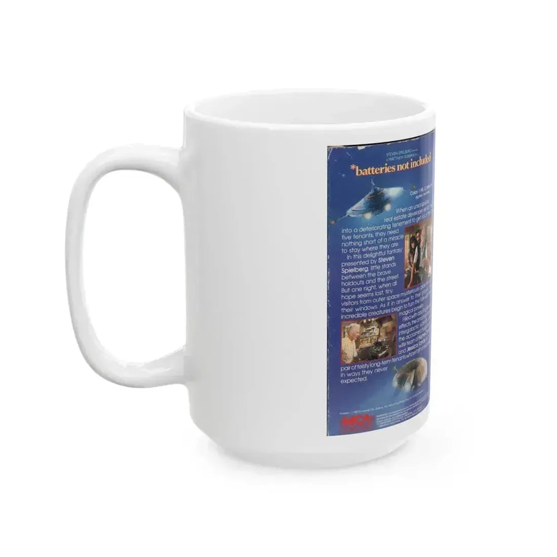 BATTERIES NOT INCLUDED (VHS COVER) - White Coffee Mug - Go Mug Yourself