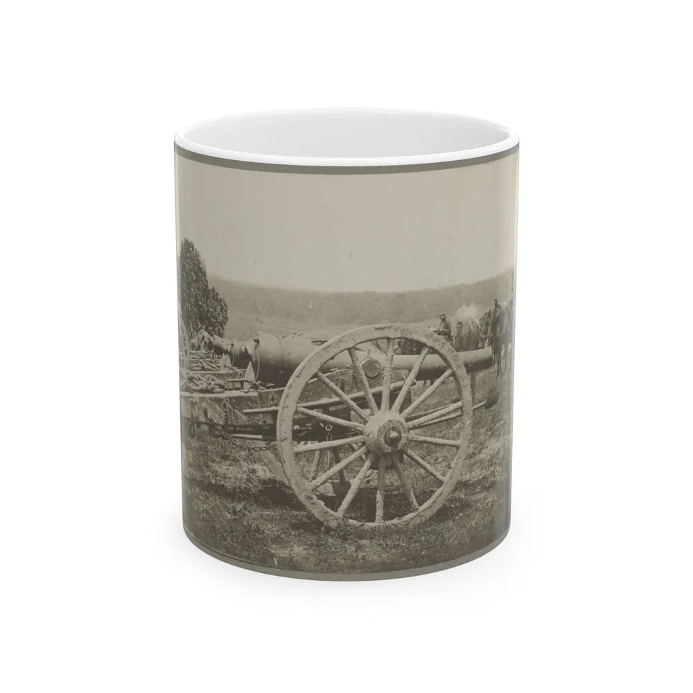 Battery - 1st N.Y. Artillery Battalion Near Fair Oaks, June 1862 (U.S. Civil War) White Coffee Mug-11oz-Go Mug Yourself