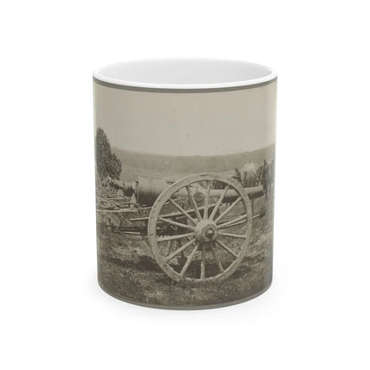 Battery - 1st N.Y. Artillery Battalion Near Fair Oaks, June 1862 (U.S. Civil War) White Coffee Mug-11oz-Go Mug Yourself