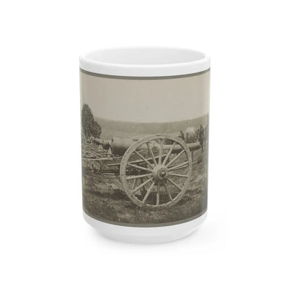 Battery - 1st N.Y. Artillery Battalion Near Fair Oaks, June 1862 (U.S. Civil War) White Coffee Mug-15oz-Go Mug Yourself