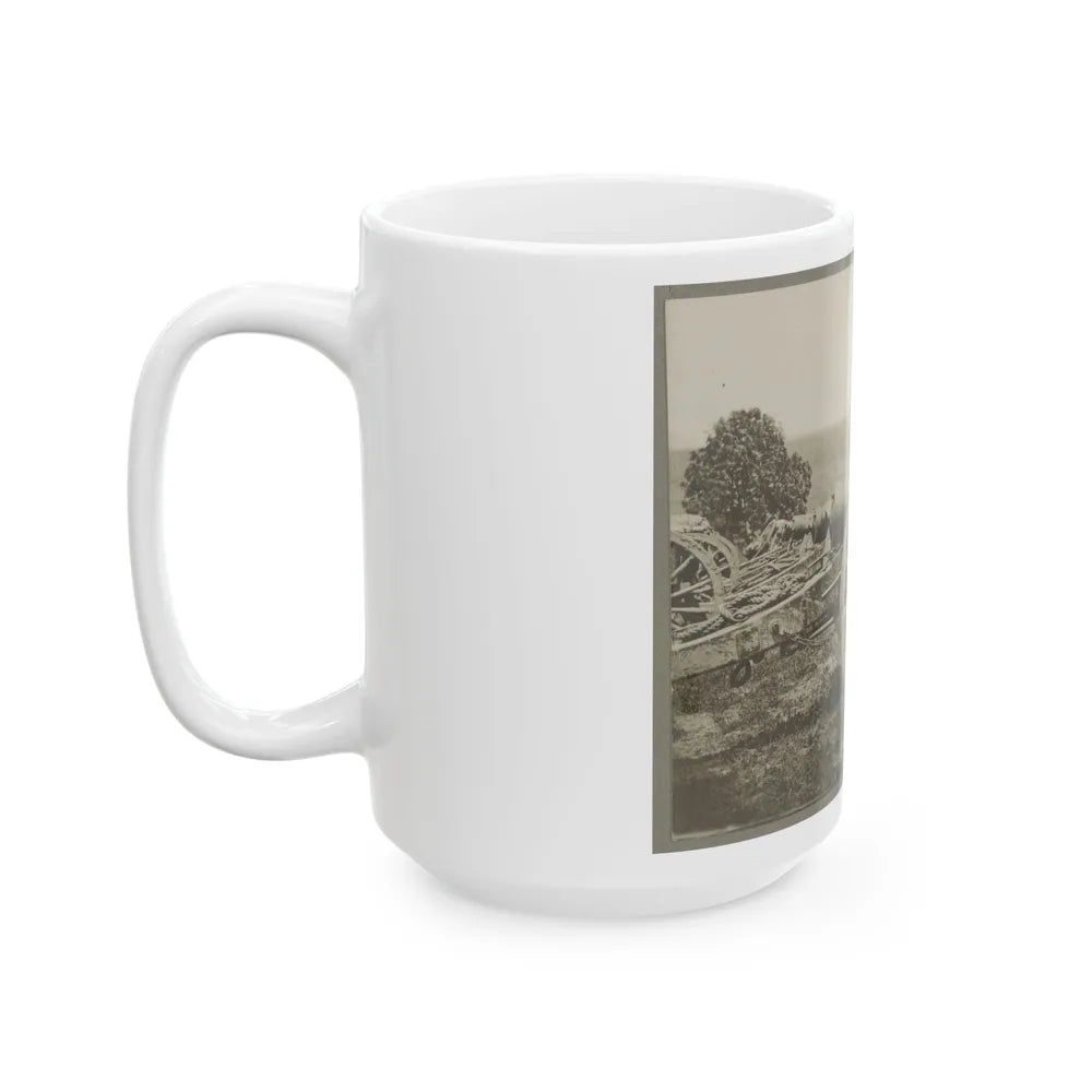 Battery - 1st N.Y. Artillery Battalion Near Fair Oaks, June 1862 (U.S. Civil War) White Coffee Mug-Go Mug Yourself