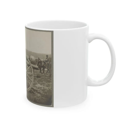 Battery - 1st N.Y. Artillery Battalion Near Fair Oaks, June 1862 (U.S. Civil War) White Coffee Mug-Go Mug Yourself