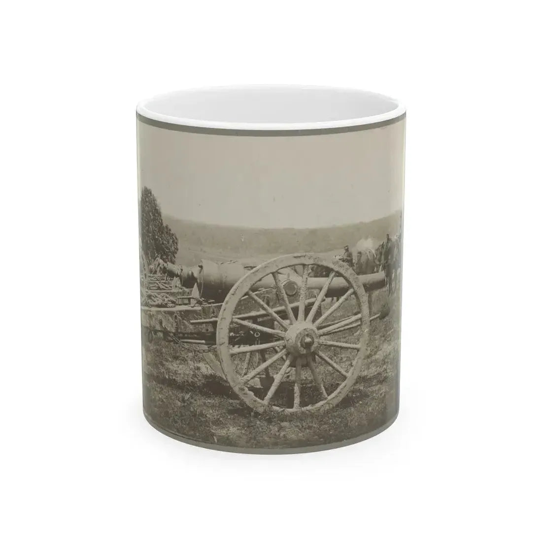 Battery - 1st N.Y. Artillery Battalion Near Fair Oaks, June 1862 (U.S. Civil War) White Coffee Mug 11oz - Go Mug Yourself
