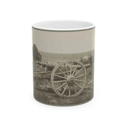 Battery - 1st N.Y. Artillery Battalion Near Fair Oaks, June 1862 (U.S. Civil War) White Coffee Mug 11oz - Go Mug Yourself