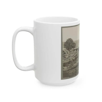 Battery - 1st N.Y. Artillery Battalion Near Fair Oaks, June 1862 (U.S. Civil War) White Coffee Mug - Go Mug Yourself