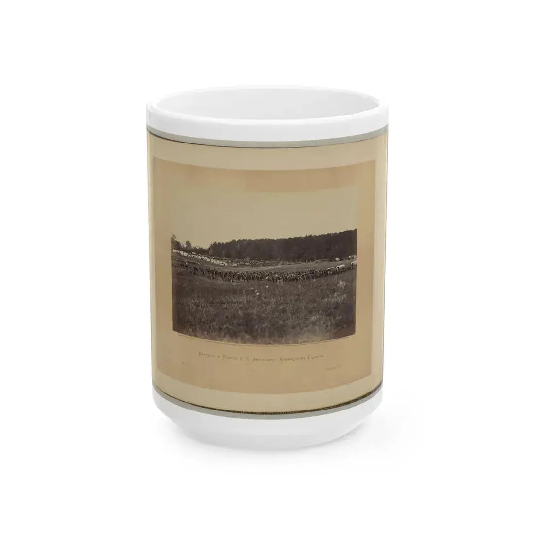 Battery A, Fourth U.S. Artillery, Robertson's Brigade (U.S. Civil War) White Coffee Mug 15oz - Go Mug Yourself