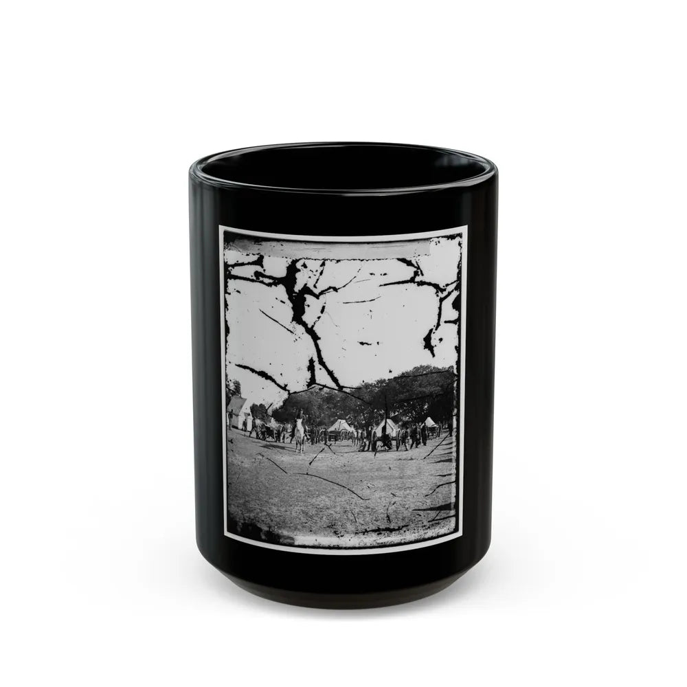 Battery Drill, U.S.A. (U.S. Civil War) Black Coffee Mug-15oz-Go Mug Yourself