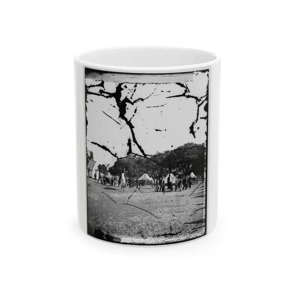 Battery Drill, U.S.A. (U.S. Civil War) White Coffee Mug-11oz-Go Mug Yourself