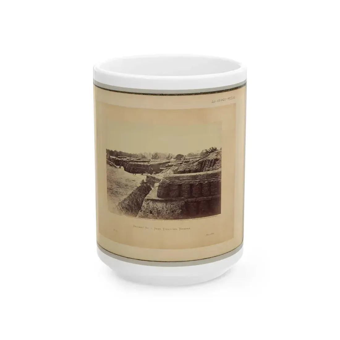 Battery No. 1, Near Yorktown, Virginia (U.S. Civil War) White Coffee Mug 15oz - Go Mug Yourself