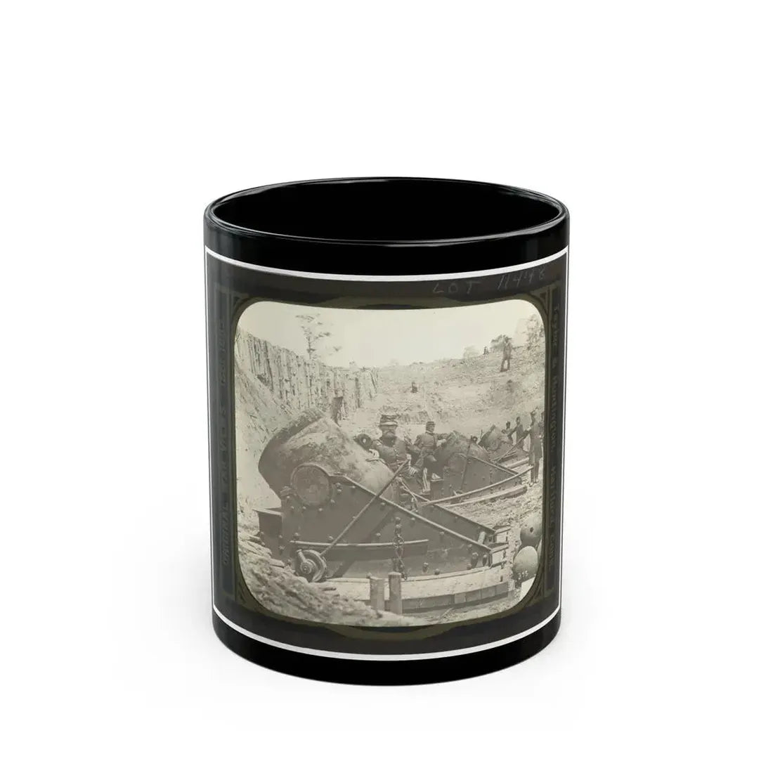 Battery No. 4 Near Yorktown Mounting Ten 13 Inch Mortars Each Weighing 20,000 Pounds. South End (U.S. Civil War) Black Coffee Mug 11oz - Go Mug Yourself