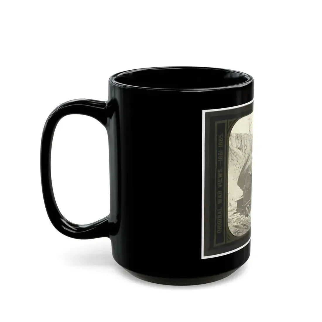 Battery No. 4 Near Yorktown Mounting Ten 13 Inch Mortars Each Weighing 20,000 Pounds. South End (U.S. Civil War) Black Coffee Mug - Go Mug Yourself