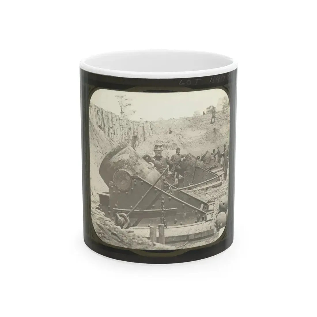 Battery No. 4 Near Yorktown Mounting Ten 13 Inch Mortars Each Weighing 20,000 Pounds. South End (U.S. Civil War) White Coffee Mug 11oz - Go Mug Yourself