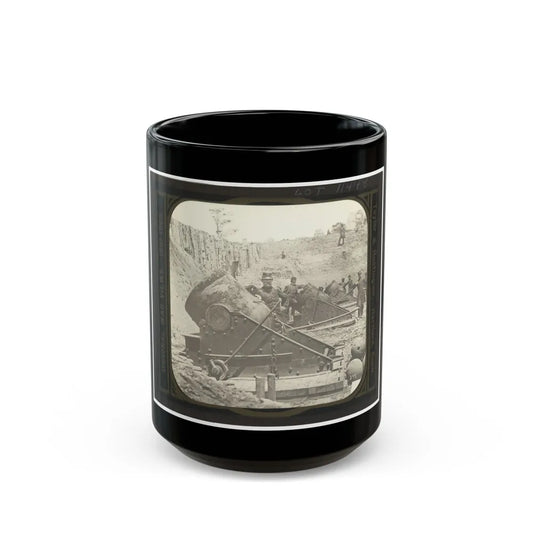 Battery No. 4 Near Yorktown Mounting Ten 13 Inch Mortars Each Weighing 20,000 Pounds. South End (U.S. Civil War) Black Coffee Mug-15oz-Go Mug Yourself