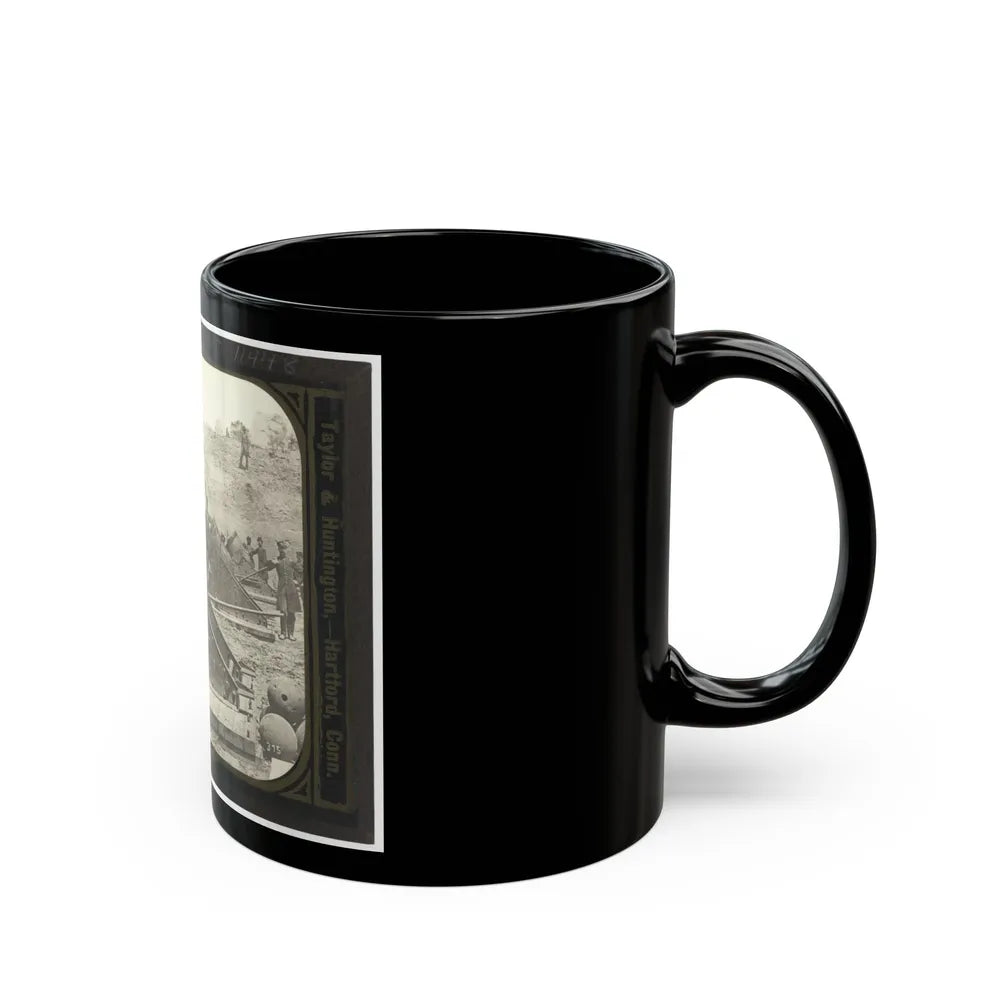 Battery No. 4 Near Yorktown Mounting Ten 13 Inch Mortars Each Weighing 20,000 Pounds. South End (U.S. Civil War) Black Coffee Mug-Go Mug Yourself