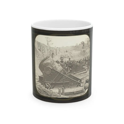 Battery No. 4 Near Yorktown Mounting Ten 13 Inch Mortars Each Weighing 20,000 Pounds. South End (U.S. Civil War) White Coffee Mug-11oz-Go Mug Yourself