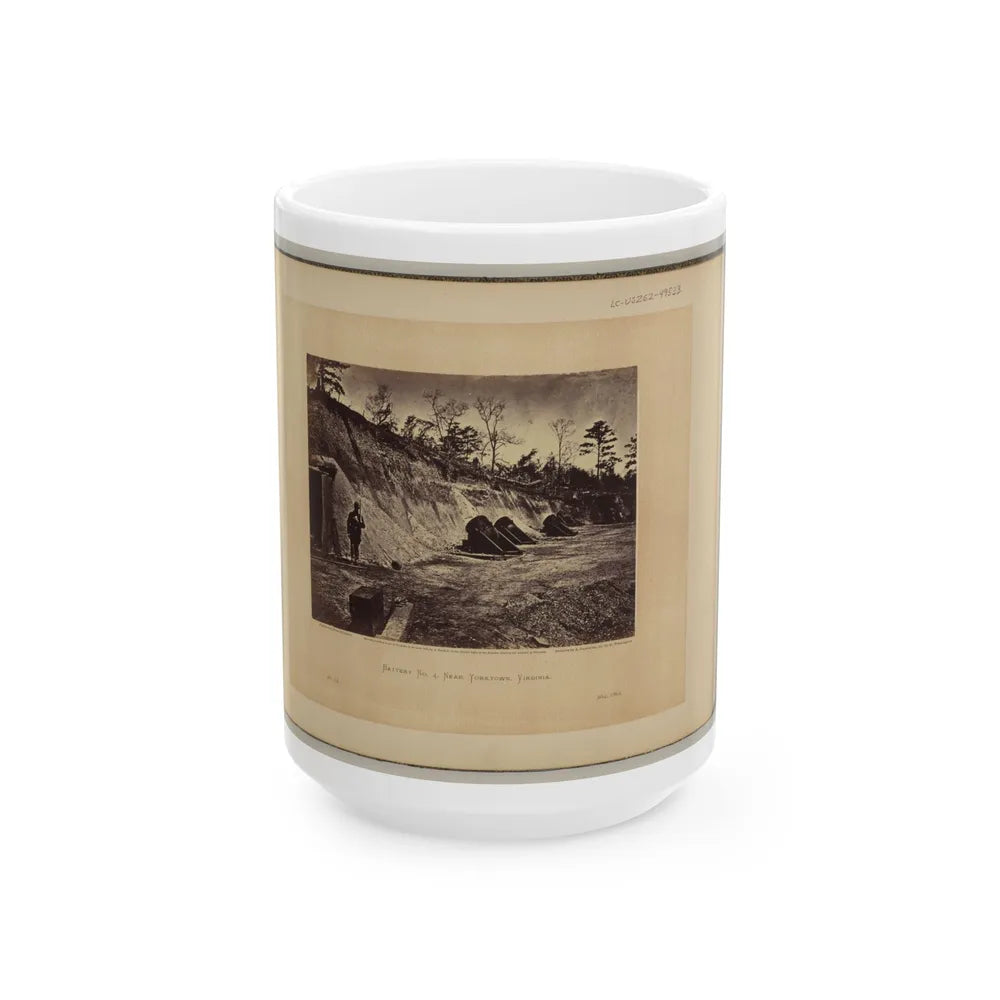 Battery No. 4, Near Yorktown, Virginia (U.S. Civil War) White Coffee Mug-15oz-Go Mug Yourself