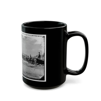 Battery Reynolds. Five 10-Inch Siege Mortars Against Wagner (U.S. Civil War) Black Coffee Mug - Go Mug Yourself