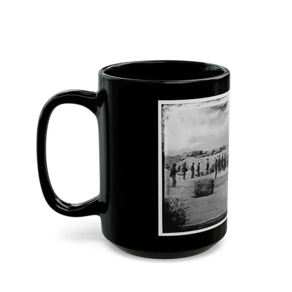 Battery Reynolds. Five 10-Inch Siege Mortars Against Wagner (U.S. Civil War) Black Coffee Mug - Go Mug Yourself