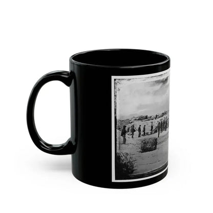 Battery Reynolds. Five 10-Inch Siege Mortars Against Wagner (U.S. Civil War) Black Coffee Mug - Go Mug Yourself