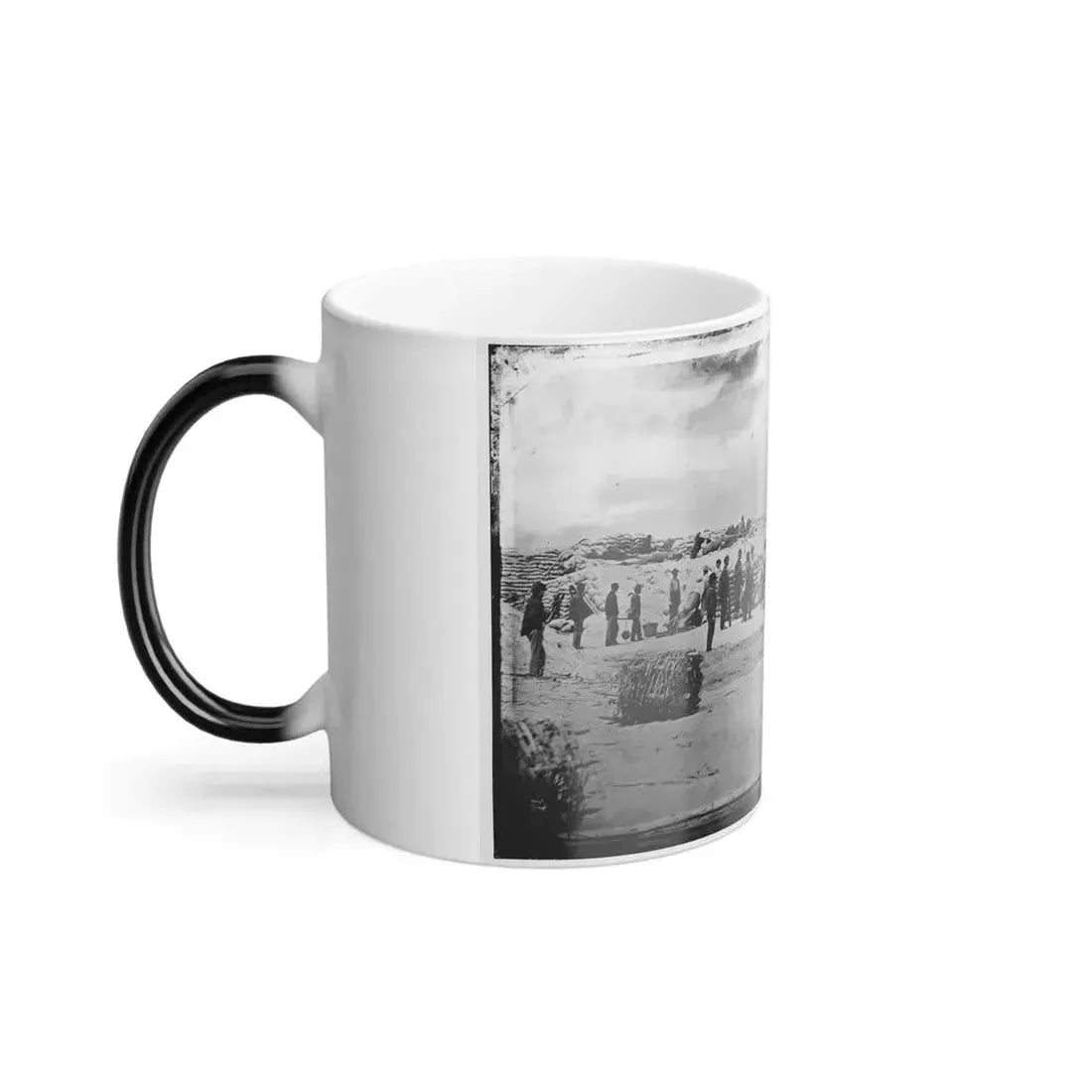 Battery Reynolds. Five 10-Inch Siege Mortars Against Wagner (U.S. Civil War) Color Changing Coffee Mug 11oz - Go Mug Yourself