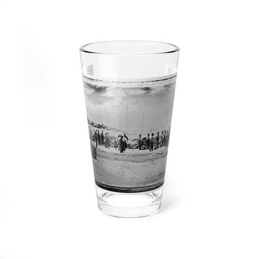 Battery Reynolds. Five 10-Inch Siege Mortars Against Wagner (U.S. Civil War) Pint Glass 16oz 16oz - Go Mug Yourself