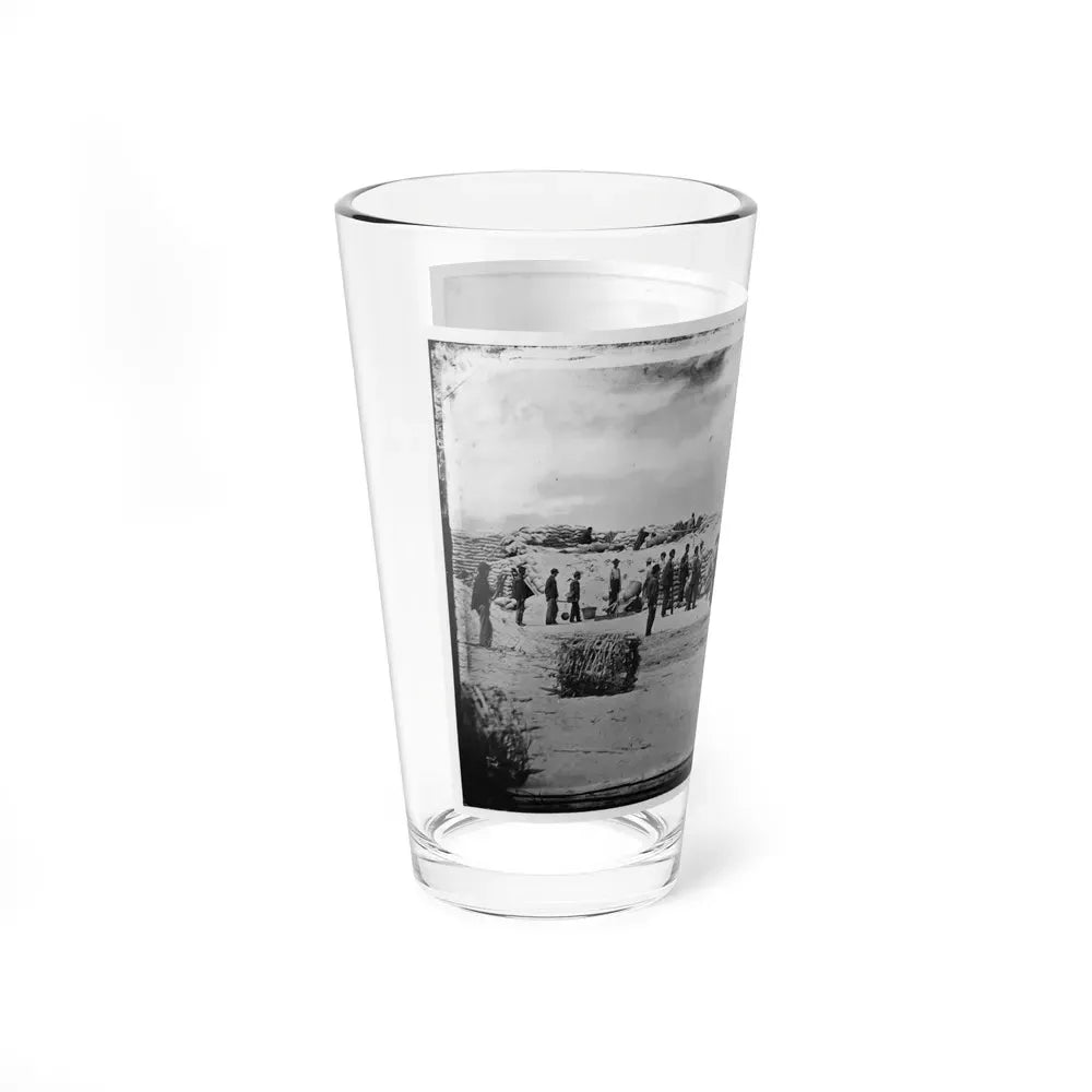 Battery Reynolds. Five 10-Inch Siege Mortars Against Wagner (U.S. Civil War) Pint Glass 16oz - Go Mug Yourself
