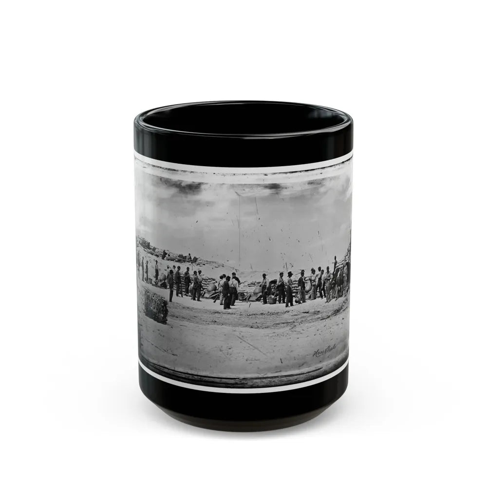 Battery Reynolds. Five 10-Inch Siege Mortars Against Wagner (U.S. Civil War) Black Coffee Mug-15oz-Go Mug Yourself