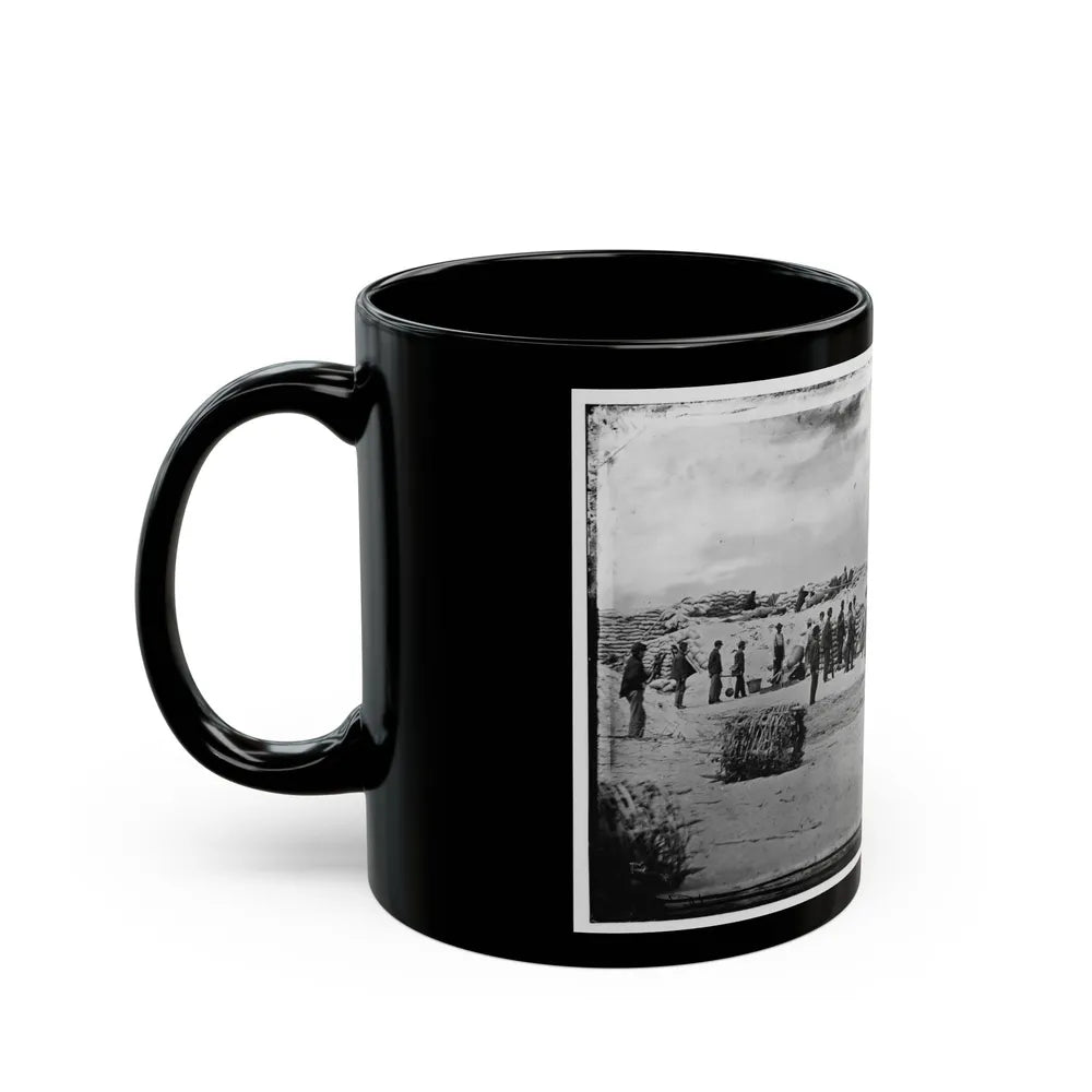 Battery Reynolds. Five 10-Inch Siege Mortars Against Wagner (U.S. Civil War) Black Coffee Mug-Go Mug Yourself