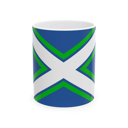 Battle ensign of the Coast Guard of Georgia (Georgia) White Coffee Mug-11oz-Go Mug Yourself