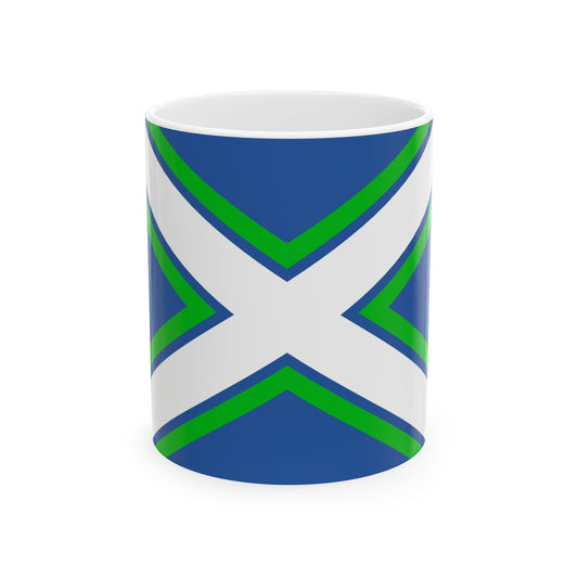 Battle ensign of the Coast Guard of Georgia (Georgia) White Coffee Mug-11oz-Go Mug Yourself