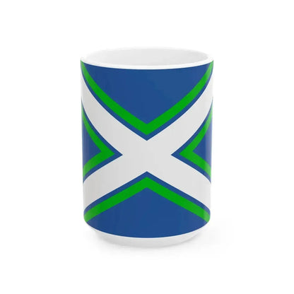 Battle ensign of the Coast Guard of Georgia (Georgia) White Coffee Mug 15oz - Go Mug Yourself