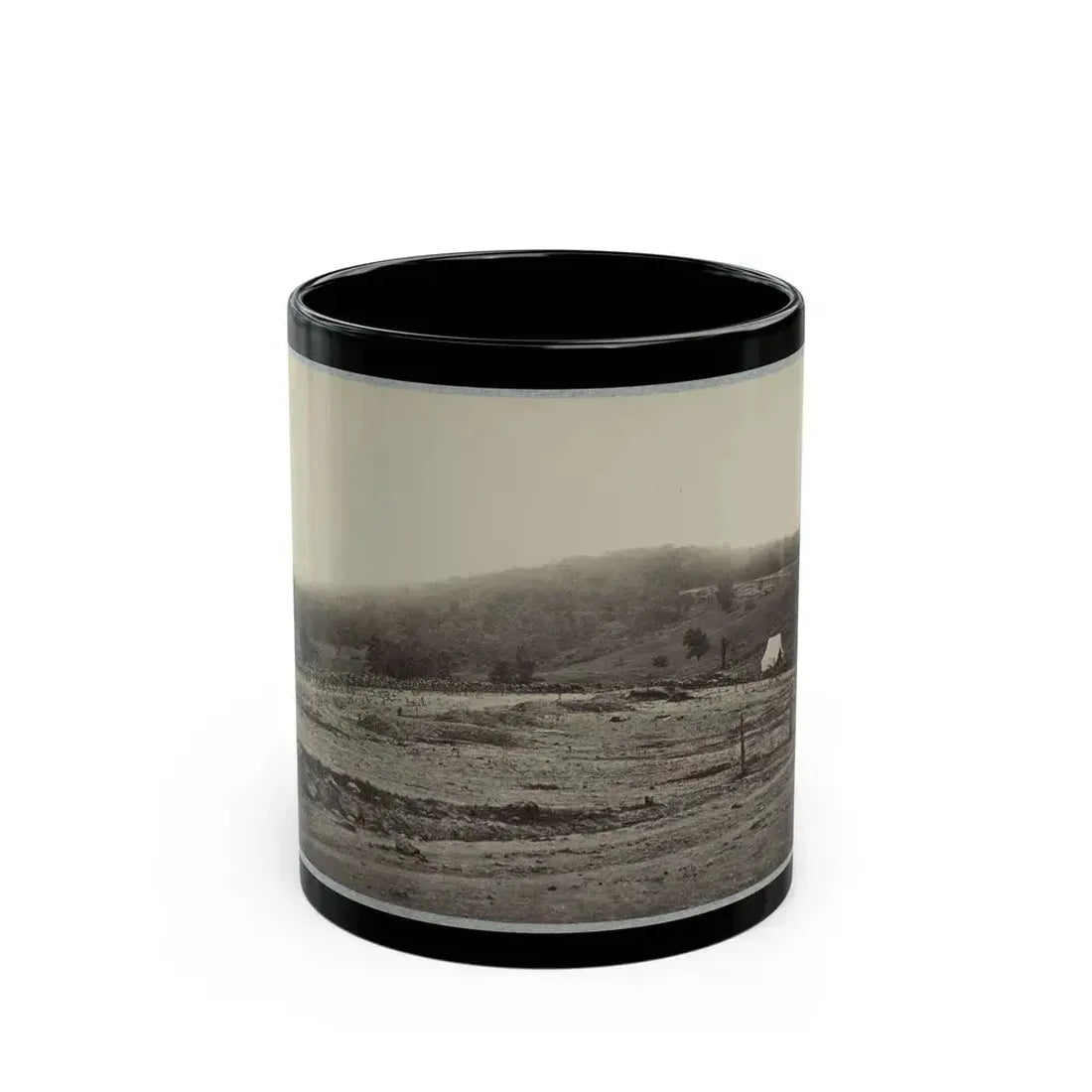 Battle-Field Of Gettysburg. Culp's Hill (U.S. Civil War) Black Coffee Mug 11oz - Go Mug Yourself