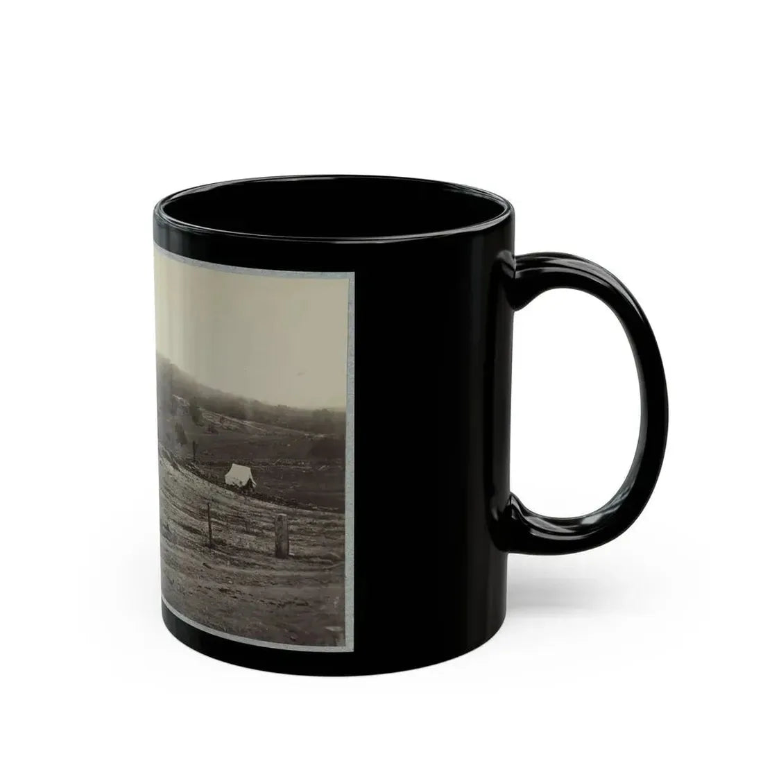 Battle-Field Of Gettysburg. Culp's Hill (U.S. Civil War) Black Coffee Mug - Go Mug Yourself