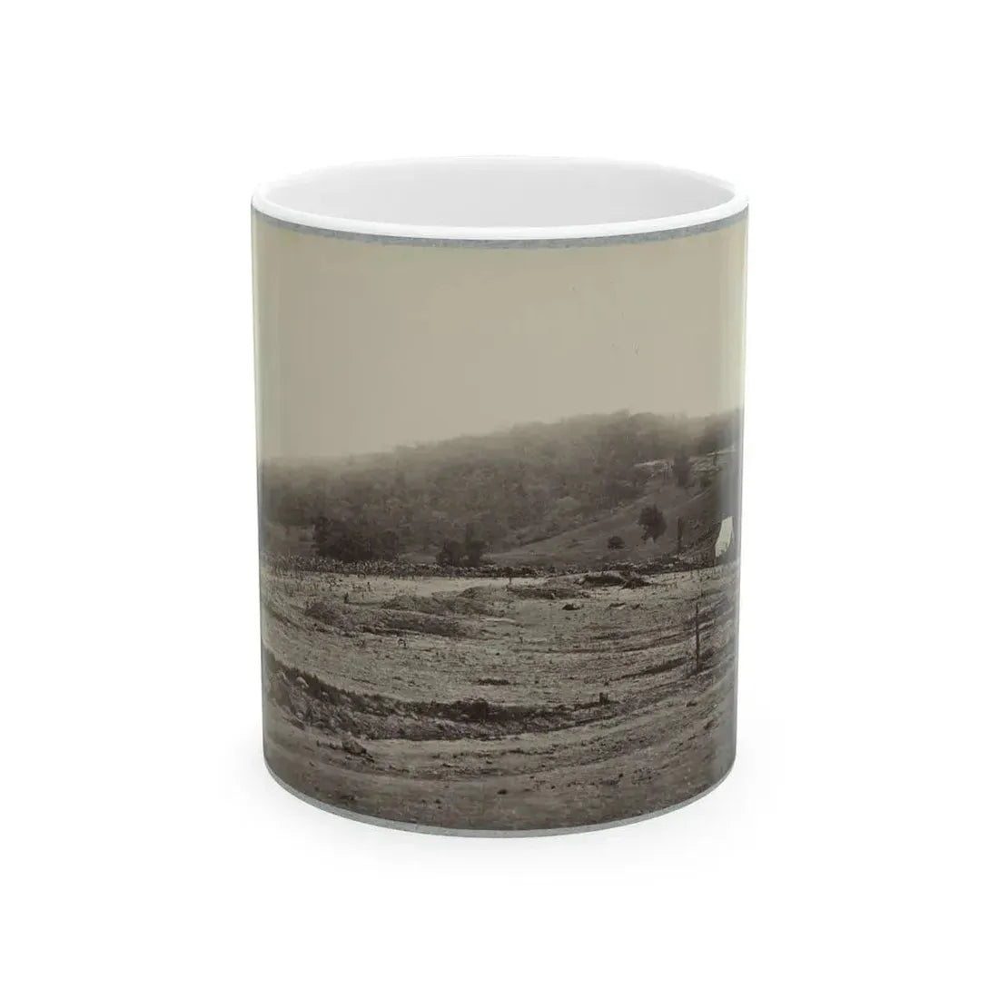 Battle-Field Of Gettysburg. Culp's Hill (U.S. Civil War) White Coffee Mug 11oz - Go Mug Yourself