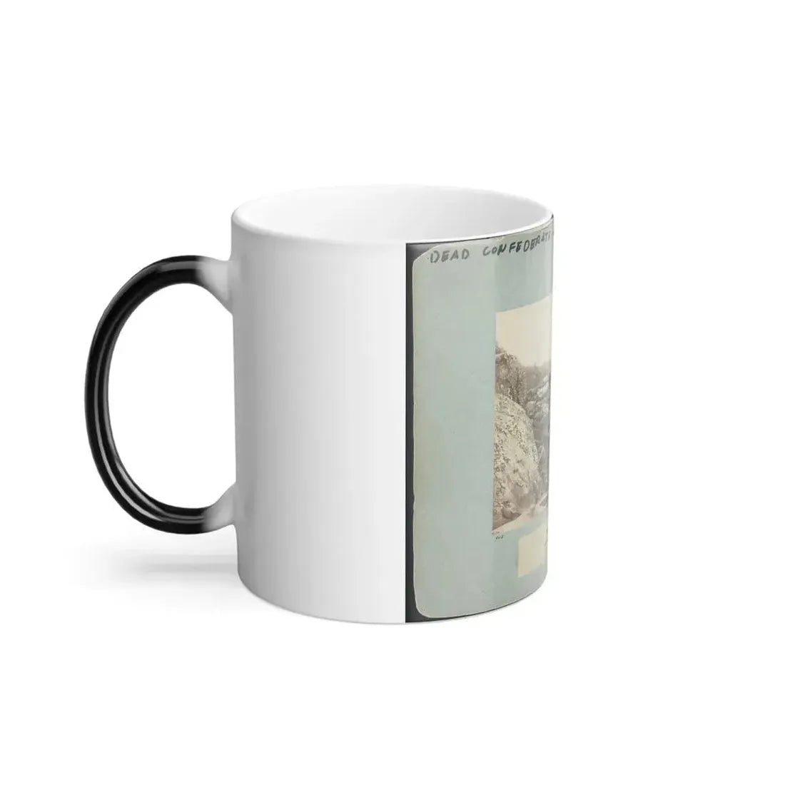 Battle-Field of Gettysburg--Dead Confederate Sharpshooter at Foot of Little Round Top I.E., Devil's Den (U.S. Civil War) Color Changing Coffee Mug 11oz - Go Mug Yourself