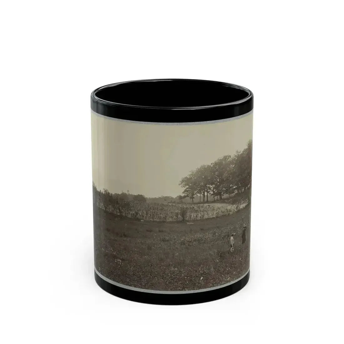 Battle-Field Of Gettysburg. Scene Of General Reynold's Death (U.S. Civil War) Black Coffee Mug 11oz - Go Mug Yourself