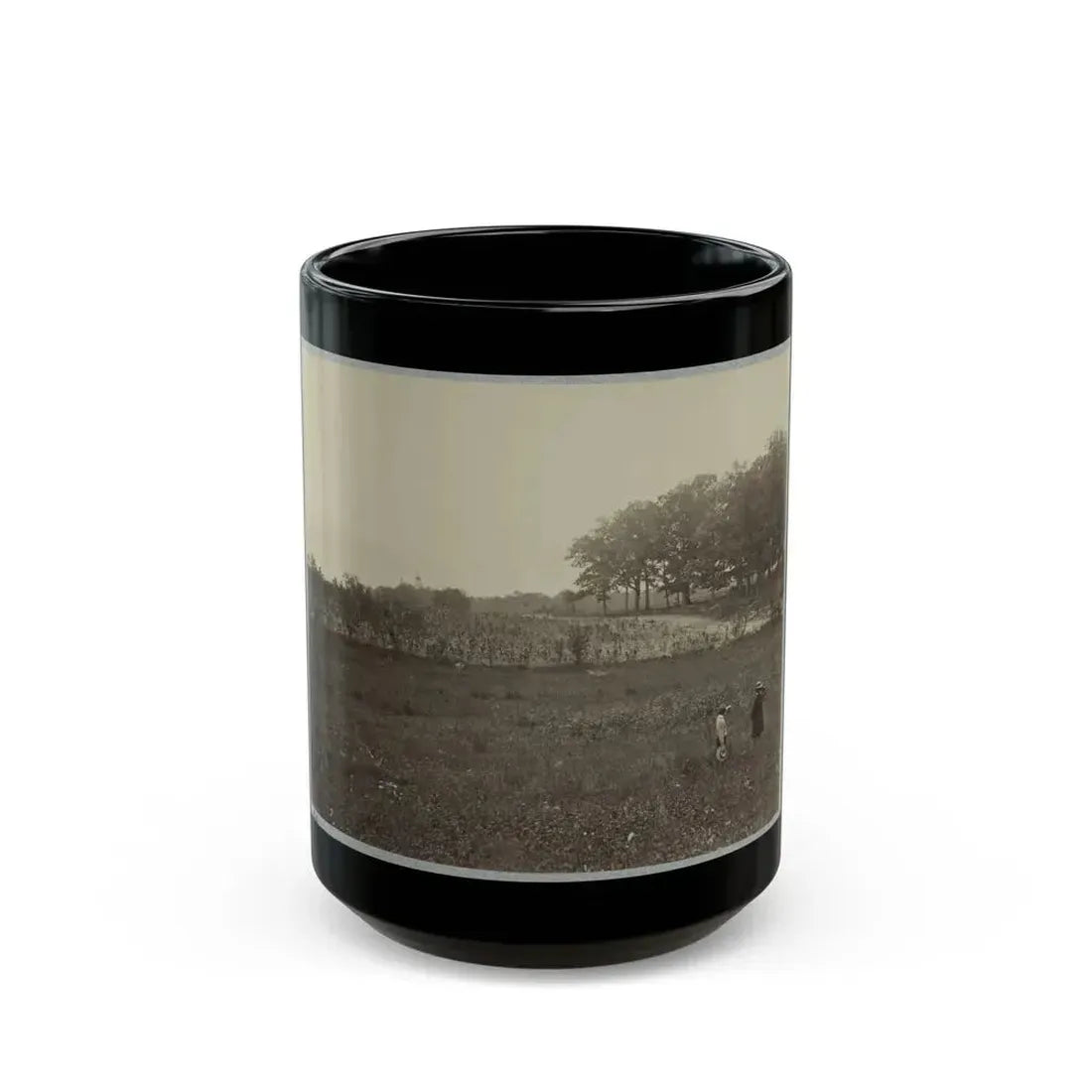 Battle-Field Of Gettysburg. Scene Of General Reynold's Death (U.S. Civil War) Black Coffee Mug 15oz - Go Mug Yourself