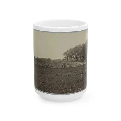 Battle-Field Of Gettysburg. Scene Of General Reynold's Death (U.S. Civil War) White Coffee Mug 15oz - Go Mug Yourself