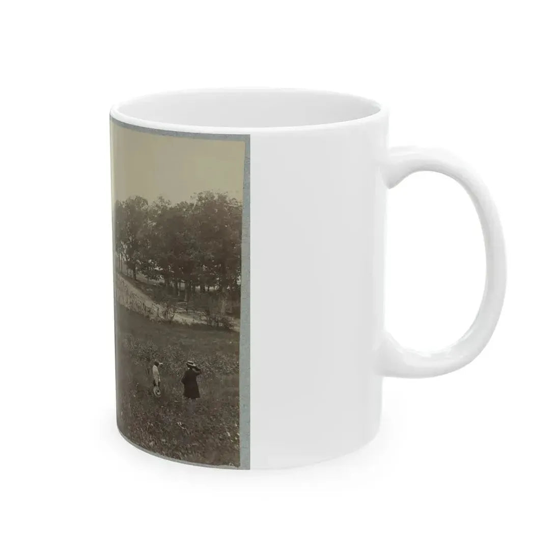 Battle-Field Of Gettysburg. Scene Of General Reynold's Death (U.S. Civil War) White Coffee Mug - Go Mug Yourself