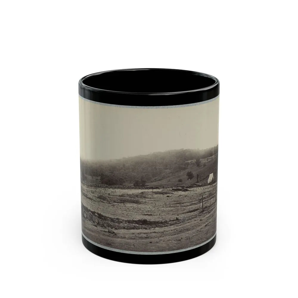 Battle-Field Of Gettysburg. Culp's Hill (U.S. Civil War) Black Coffee Mug-11oz-Go Mug Yourself