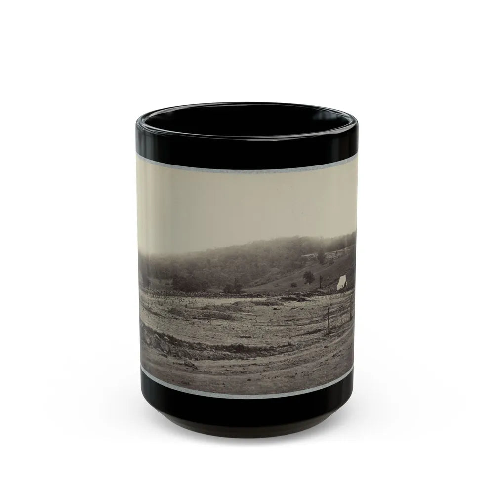 Battle-Field Of Gettysburg. Culp's Hill (U.S. Civil War) Black Coffee Mug-15oz-Go Mug Yourself