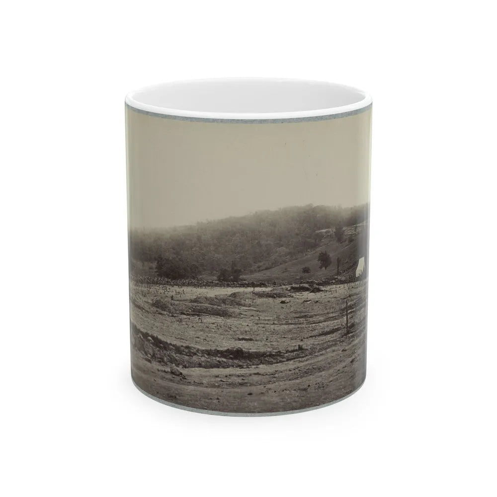 Battle-Field Of Gettysburg. Culp's Hill (U.S. Civil War) White Coffee Mug-11oz-Go Mug Yourself