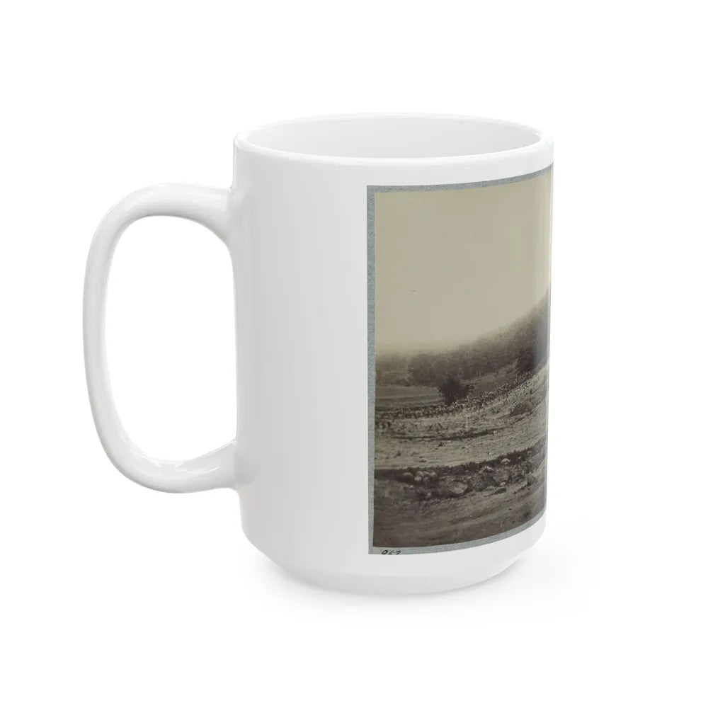 Battle-Field Of Gettysburg. Culp's Hill (U.S. Civil War) White Coffee Mug-Go Mug Yourself