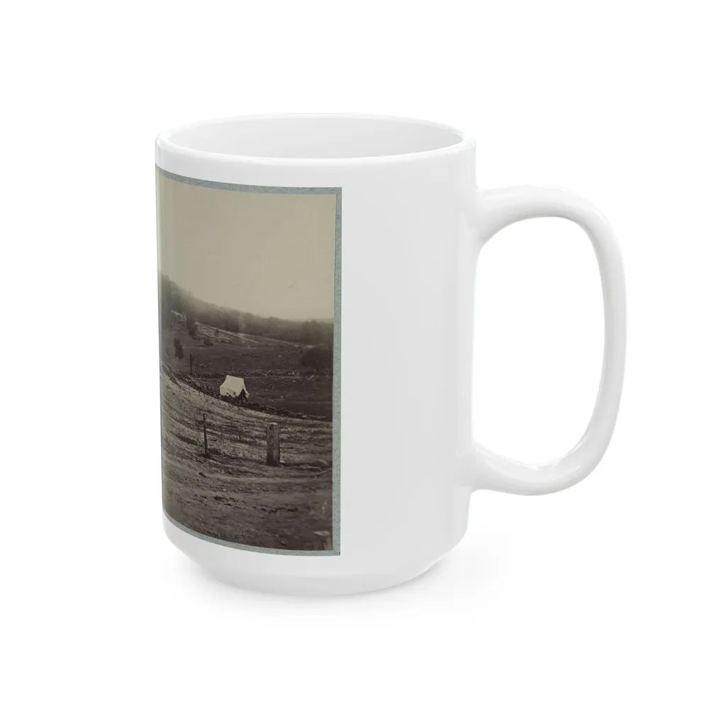 Battle-Field Of Gettysburg. Culp's Hill (U.S. Civil War) White Coffee Mug-Go Mug Yourself