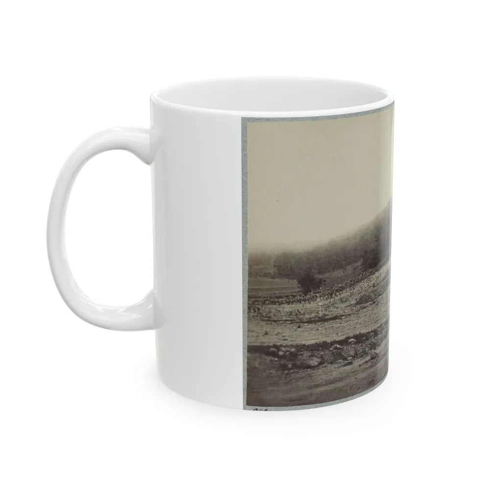 Battle-Field Of Gettysburg. Culp's Hill (U.S. Civil War) White Coffee Mug-Go Mug Yourself