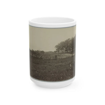 Battle-Field Of Gettysburg. Scene Of General Reynold's Death (U.S. Civil War) White Coffee Mug-15oz-Go Mug Yourself