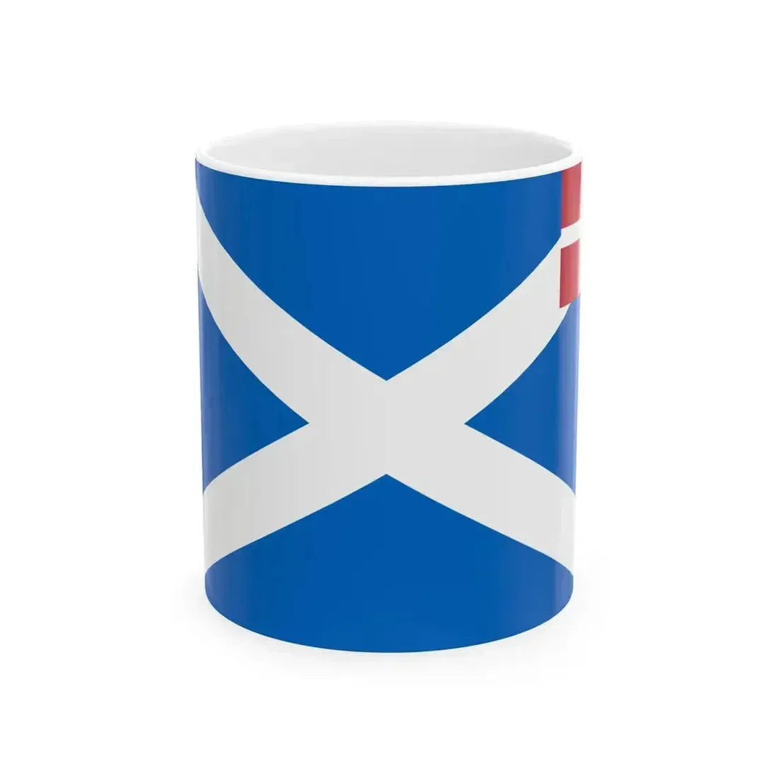 Battle flag of Scots fighting for Denmark 17th century (Denmark) White Coffee Mug 11oz - Go Mug Yourself