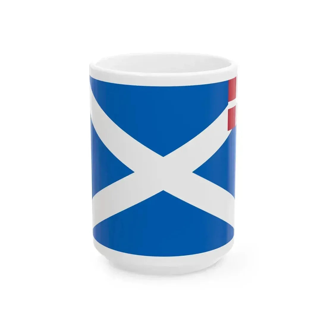 Battle flag of Scots fighting for Denmark 17th century (Denmark) White Coffee Mug 15oz - Go Mug Yourself