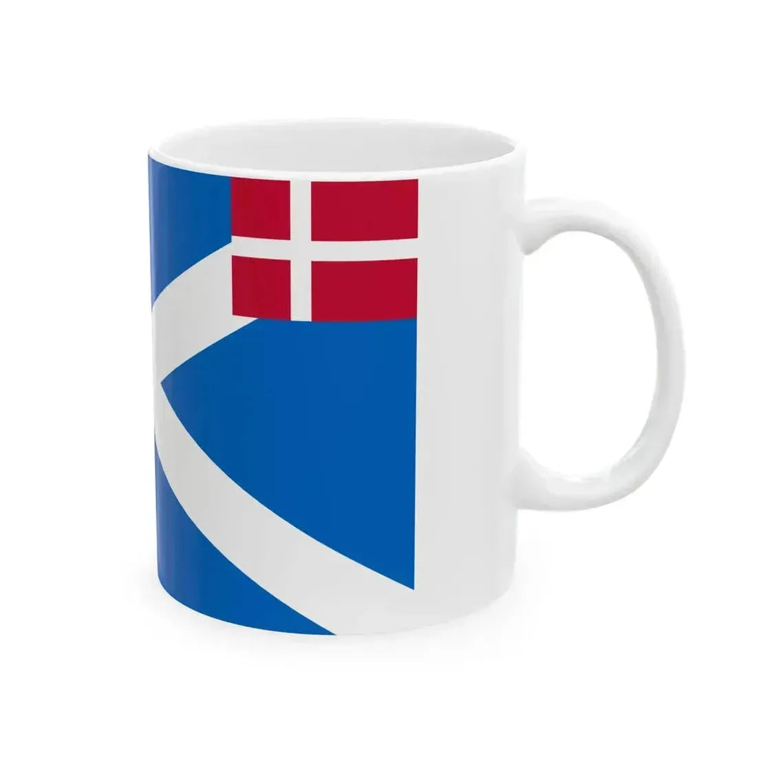 Battle flag of Scots fighting for Denmark 17th century (Denmark) White Coffee Mug - Go Mug Yourself