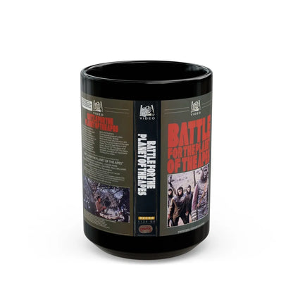 BATTLE FOR THE PLANET OF THE APES (VHS COVER) - Black Coffee Mug-15oz-Go Mug Yourself